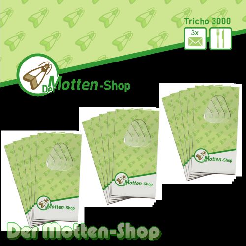 Schlupfwespen gegen Lebensmittelmotten 5 Kärtchen x 3 Lieferungen